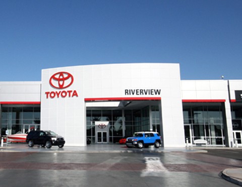 Exterior of Toyota car dealership