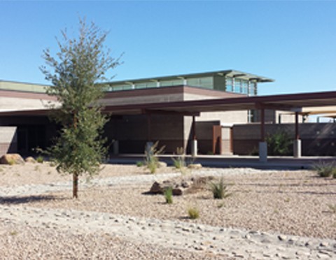 Exterior of building in the desert